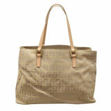 Fendi Zucca Pattern Hand Tote Beige-Bags-Fendi-Beige/Tan-JustGorgeousStudio.com