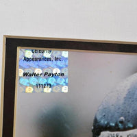 Framed Autographed Walter Payton Chicago Bears Photo-Sports Memorabilia-Just Gorgeous Studio-Orange/White/navy/blue/black-JustGorgeousStudio.com