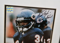 Framed Autographed Walter Payton Chicago Bears Photo-Sports Memorabilia-Just Gorgeous Studio-Orange/White/navy/blue/black-JustGorgeousStudio.com