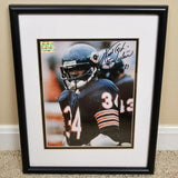 Framed Autographed Walter Payton Chicago Bears Photo-Sports Memorabilia-Just Gorgeous Studio-Orange/White/navy/blue/black-JustGorgeousStudio.com