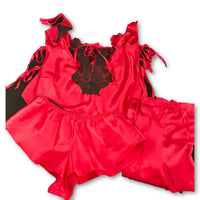 Frederick's of Hollywood 3 Piece Set-Clothing, Shoes & Accessories-Frederick's of Hollywood-Small-Black/red-JustGorgeousStudio.com