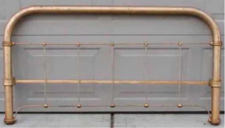 Full Size Cast Iron Head or Foot Board-Art & Antiques-Just Gorgeous Studio-gold-JustGorgeousStudio.com
