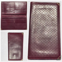 Gucci Bifold Long Wallet Monogram Leather-Agenda, Books, and Writing-Gucci-burgundy-JustGorgeousStudio.com