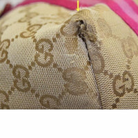 Gucci Charm Monogram GG Tote-Bags-Gucci-Brown/fuschia-JustGorgeousStudio.com