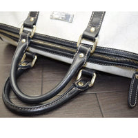 Gucci Exclusive Limited Edition Joy White & Black Supreme Canvas Boston Bag-Bags-Gucci-White/black-JustGorgeousStudio.com