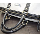 Gucci Exclusive Limited Edition Joy White & Black Supreme Canvas Boston Bag-Bags-Gucci-White/black-JustGorgeousStudio.com