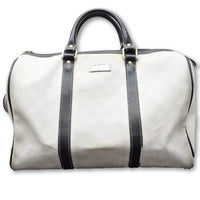 Gucci Exclusive Limited Edition Joy White & Black Supreme Canvas Boston Bag-Bags-Gucci-White/black-JustGorgeousStudio.com
