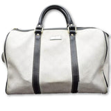 Gucci Exclusive Limited Edition Joy White & Black Supreme Canvas Boston Bag-Bags-Gucci-White/black-JustGorgeousStudio.com
