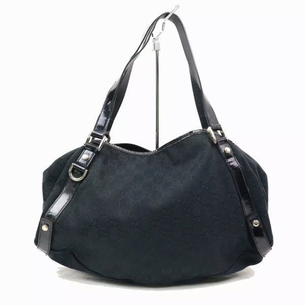 Gucci Unisex GG Guccissima Web Black Canvas Messenger Bag