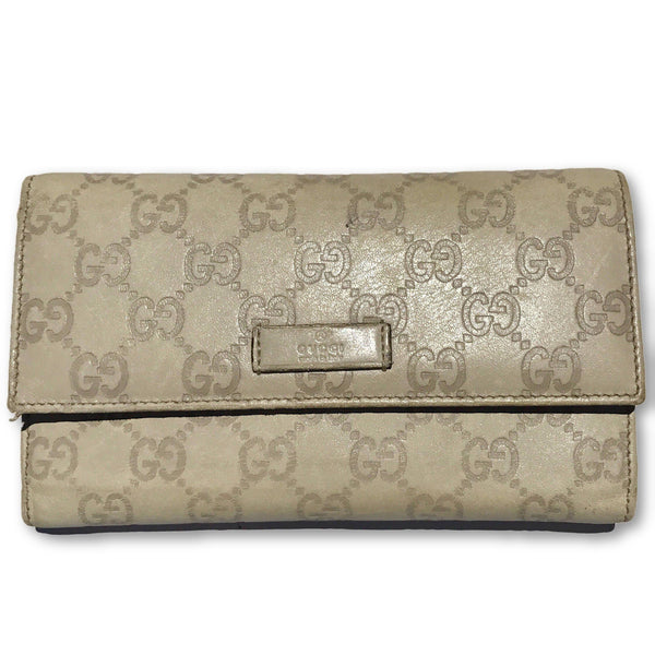 Gucci Guccisima Wallet-Wallets & Clutches-Gucci-Creme/beige-JustGorgeousStudio.com