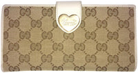 Gucci Heart GG Long Wallet-Wallets & Clutches-Gucci-Creme/gold/beige-JustGorgeousStudio.com