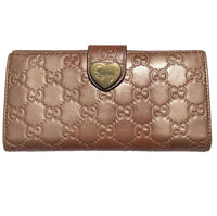 Gucci Heart Guccissima Long Wallet-Wallets & Clutches-Gucci-Blush/peach/pink/gold/beige-JustGorgeousStudio.com