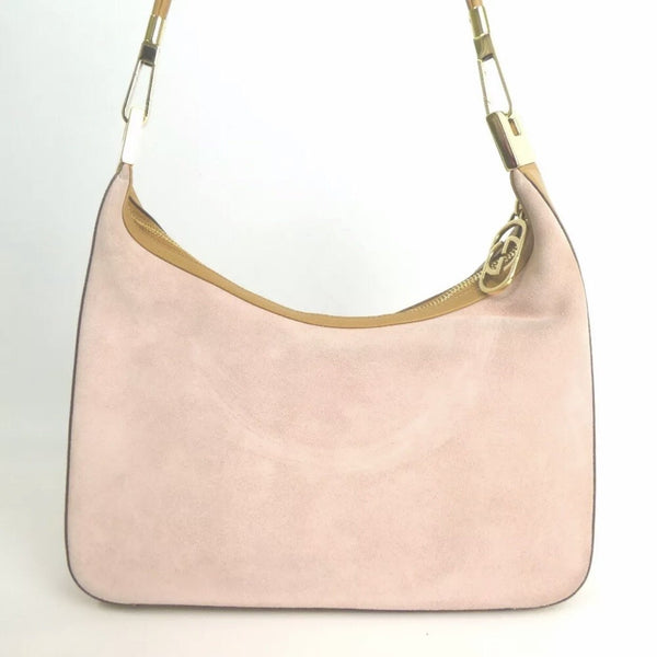 Gucci Hobo Bucket Looping Shoulder Bag-Bags-Gucci-Pink/Tan-JustGorgeousStudio.com