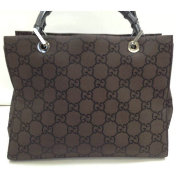 Gucci Bamboo Handle GG Brown Monogram Bag