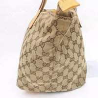 Gucci Monogram GG Tote with Web Handles-Bags-Gucci-Brown-JustGorgeousStudio.com