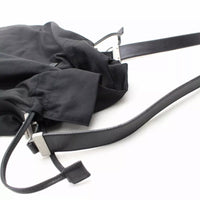 Gucci Nylon Drawstring Bucket Tote Bag-Bags-Gucci-Black-JustGorgeousStudio.com