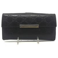 Gucci Signature Long Wallet-Wallets & Clutches-Gucci-Black-JustGorgeousStudio.com