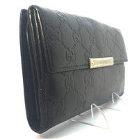 Gucci Signature Long Wallet-Wallets & Clutches-Gucci-Black-JustGorgeousStudio.com
