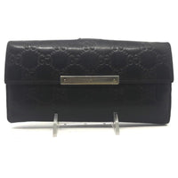 Gucci Signature Long Wallet-Wallets & Clutches-Gucci-Black-JustGorgeousStudio.com