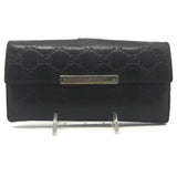 Gucci Signature Long Wallet-Wallets & Clutches-Gucci-Black-JustGorgeousStudio.com