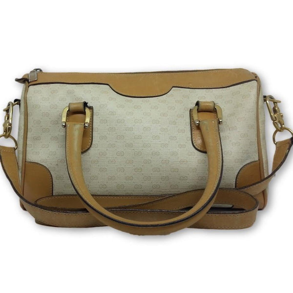 Gucci Small Top Handle Bag: Bandolierre Crossbody Boston Speedy Bag-Bags-Gucci-Tan-JustGorgeousStudio.com