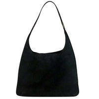 Gucci Suede Looping Hobo Bag-Bags-Gucci-Black-JustGorgeousStudio.com
