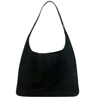 Gucci Suede Looping Hobo Bag-Bags-Gucci-Black-JustGorgeousStudio.com