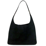 Gucci Suede Looping Hobo Bag-Bags-Gucci-Black-JustGorgeousStudio.com