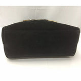 Gucci Suede Looping Purse With Bracelet Handle-Bags-Gucci-Black-JustGorgeousStudio.com
