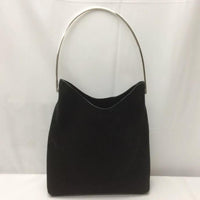 Gucci Suede Looping Purse With Bracelet Handle-Bags-Gucci-Black-JustGorgeousStudio.com