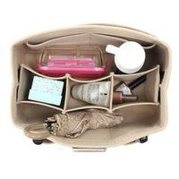 Handbag Organizer Shaper Insert-Bags-Just Gorgeous Studio-White/Light Beige/Tan-M-JustGorgeousStudio.com