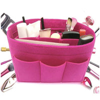 Handbag Purse Organizer Insert Shaper-Bags-Just Gorgeous Studio-8"L x 4"W x 5.5"H-Rose Red/Fuschia/Deep Pink-JustGorgeousStudio.com