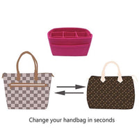 Handbag Purse Organizer Insert Shaper-Bags-Just Gorgeous Studio-8"L x 4"W x 5.5"H-Rose Red/Fuschia/Deep Pink-JustGorgeousStudio.com