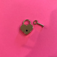 Heart Shaped Padlock & Key-Lock & Key, Key Holders, Luggage Tags-JustGorgeousStudio-Metal-Gold tone-JustGorgeousStudio.com