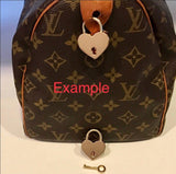 Heart Shaped Padlock & Key-Lock & Key, Key Holders, Luggage Tags-JustGorgeousStudio-Metal-Gold tone-JustGorgeousStudio.com