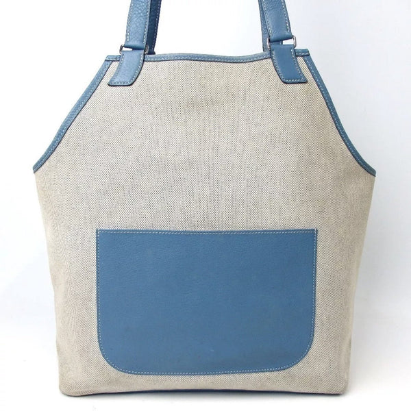 Hermes Apron Tote Bag - RARE-Bags-Hermes-blue/linen-JustGorgeousStudio.com