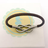 Hermès Atame Leather Bracelet-Jewelry, Watches, & Sunglasses-Hermes-Silver/Brown-JustGorgeousStudio.com