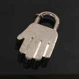 Hermes Cadena Padlock | Année de la Main-Lock & Key, Key Holders, Luggage Tags-Hermes-Silver-JustGorgeousStudio.com
