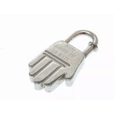 Hermes Cadena Padlock | Année de la Main-Lock & Key, Key Holders, Luggage Tags-Hermes-Silver-JustGorgeousStudio.com