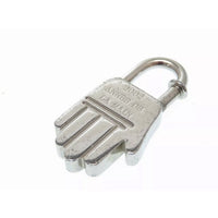 Hermes Cadena Padlock | Année de la Main-Lock & Key, Key Holders, Luggage Tags-Hermes-Silver-JustGorgeousStudio.com