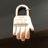 Hermes Cadena Padlock | Année de la Main-Lock & Key, Key Holders, Luggage Tags-Hermes-Silver-JustGorgeousStudio.com