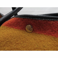 Hermes Garden Party Striped Tote-Bags-Hermes-Black/Orange-JustGorgeousStudio.com