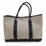 Hermes Garden Party Tote-Bags-Hermes-Black/Creme-JustGorgeousStudio.com