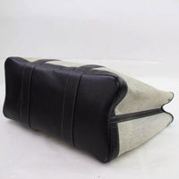 Hermes Garden Party Tote-Bags-Hermes-Black/Creme-JustGorgeousStudio.com