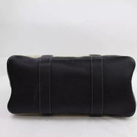 Hermes Garden Party Tote-Bags-Hermes-Black/Creme-JustGorgeousStudio.com