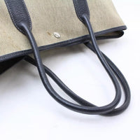 Hermes Garden Party Tote-Bags-Hermes-Black/beige-JustGorgeousStudio.com
