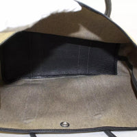 Hermes Garden Party Tote-Bags-Hermes-Black/beige-JustGorgeousStudio.com