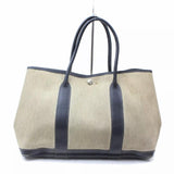 Hermes Garden Party Tote-Bags-Hermes-Black/beige-JustGorgeousStudio.com