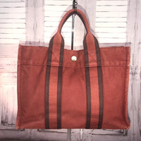 Hermes Hand Tote Bag Fourre Tout Pm Red-Bags-Hermes-Red-JustGorgeousStudio.com