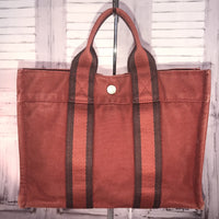 Hermes Hand Tote Bag Fourre Tout Pm Red-Bags-Hermes-Red-JustGorgeousStudio.com